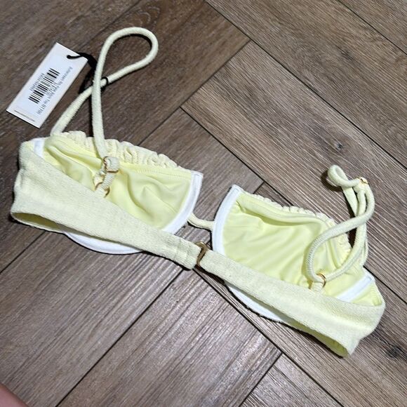 NWT Montce Buttercream Rib Petal Bikini Top - Picture 4 of 5